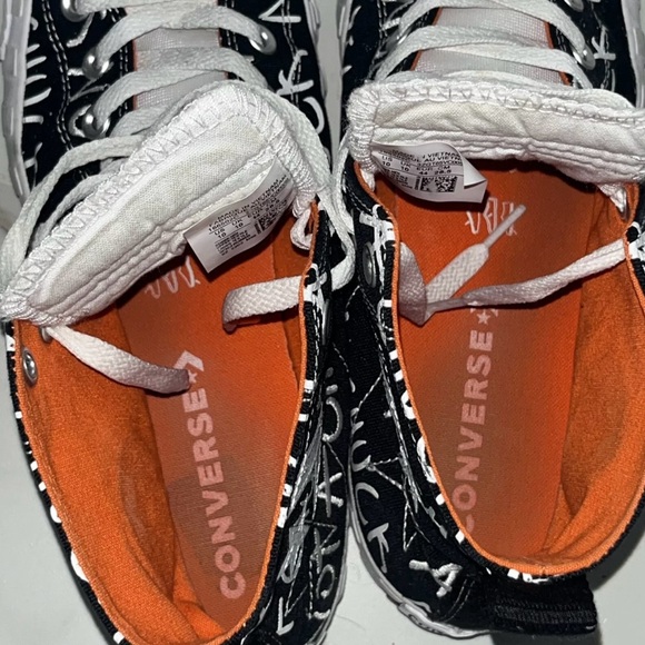 Converse UNT1TL3D High Top “Not A Chuck” Printed Spellout Sneakers Shoes - Picture 7 of 10